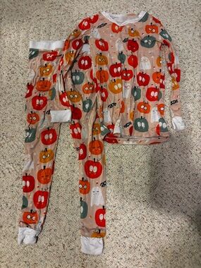 Little Sleepies Pumpkin Print Pajama Set